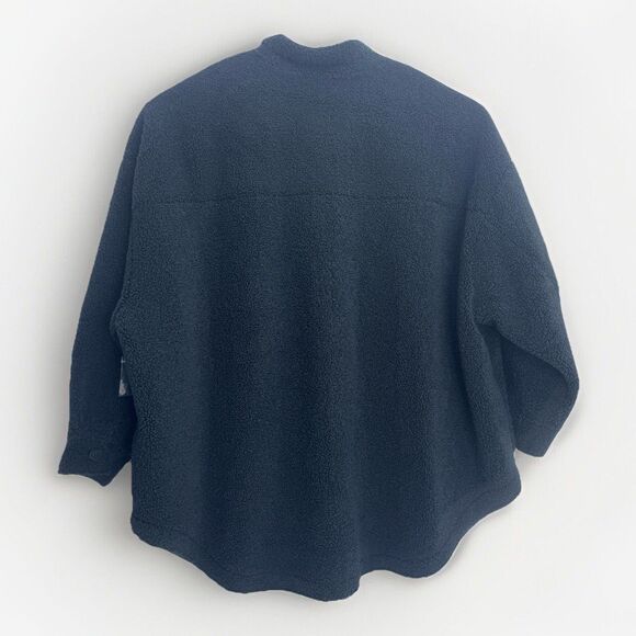 Good American 90's Contour Faux Shearling Jacket Oversized Midnight Blue 4xl 7/8 - Picture 5 of 12